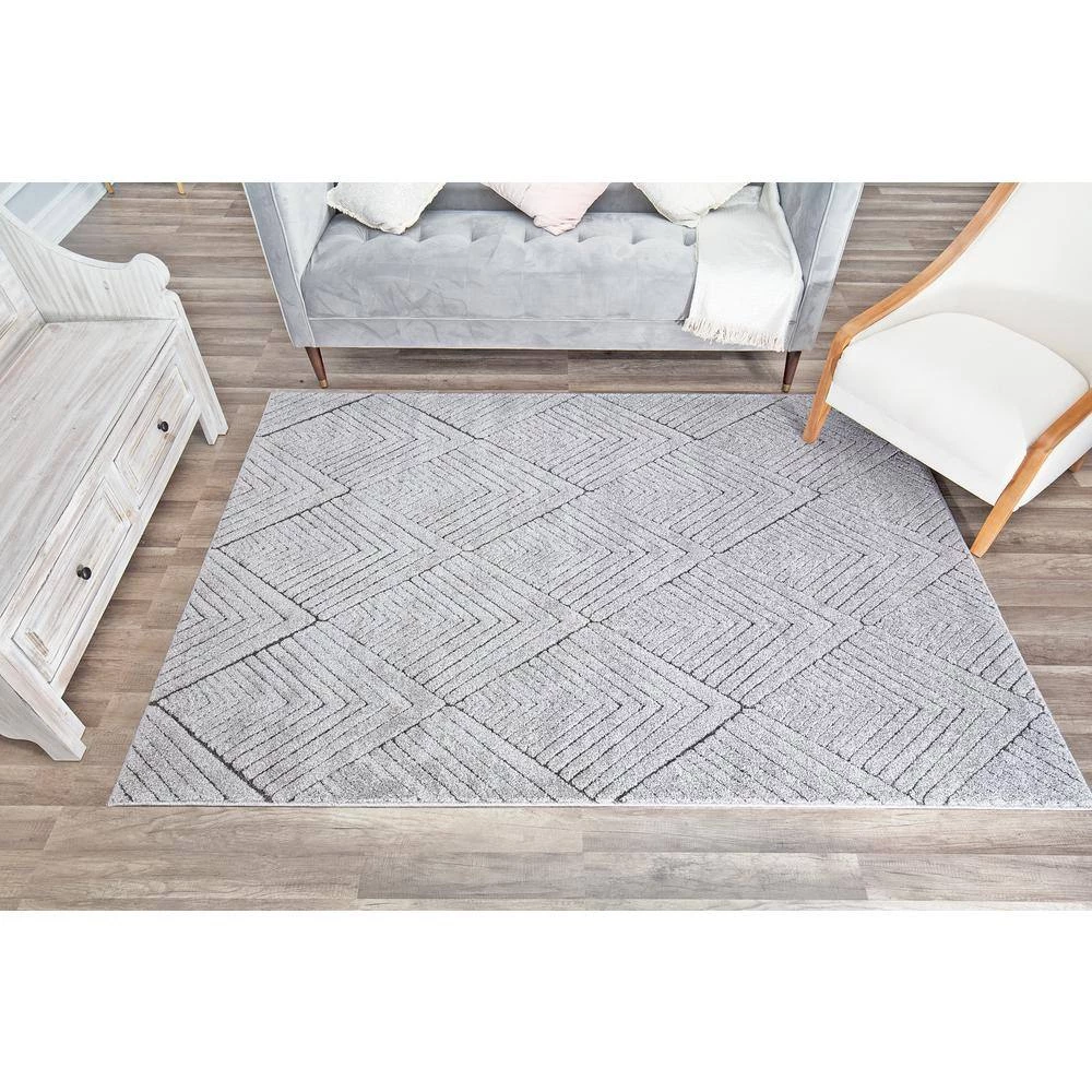 Cadence Soapstone Gray 5 ft. x 7 ft. Area Rug by CosmoLiving by Cosmopolitan 8 Cadence Soapstone Gray 5 ft. x 7 ft. Area Rug by CosmoLiving by Cosmopolitan - Image 6