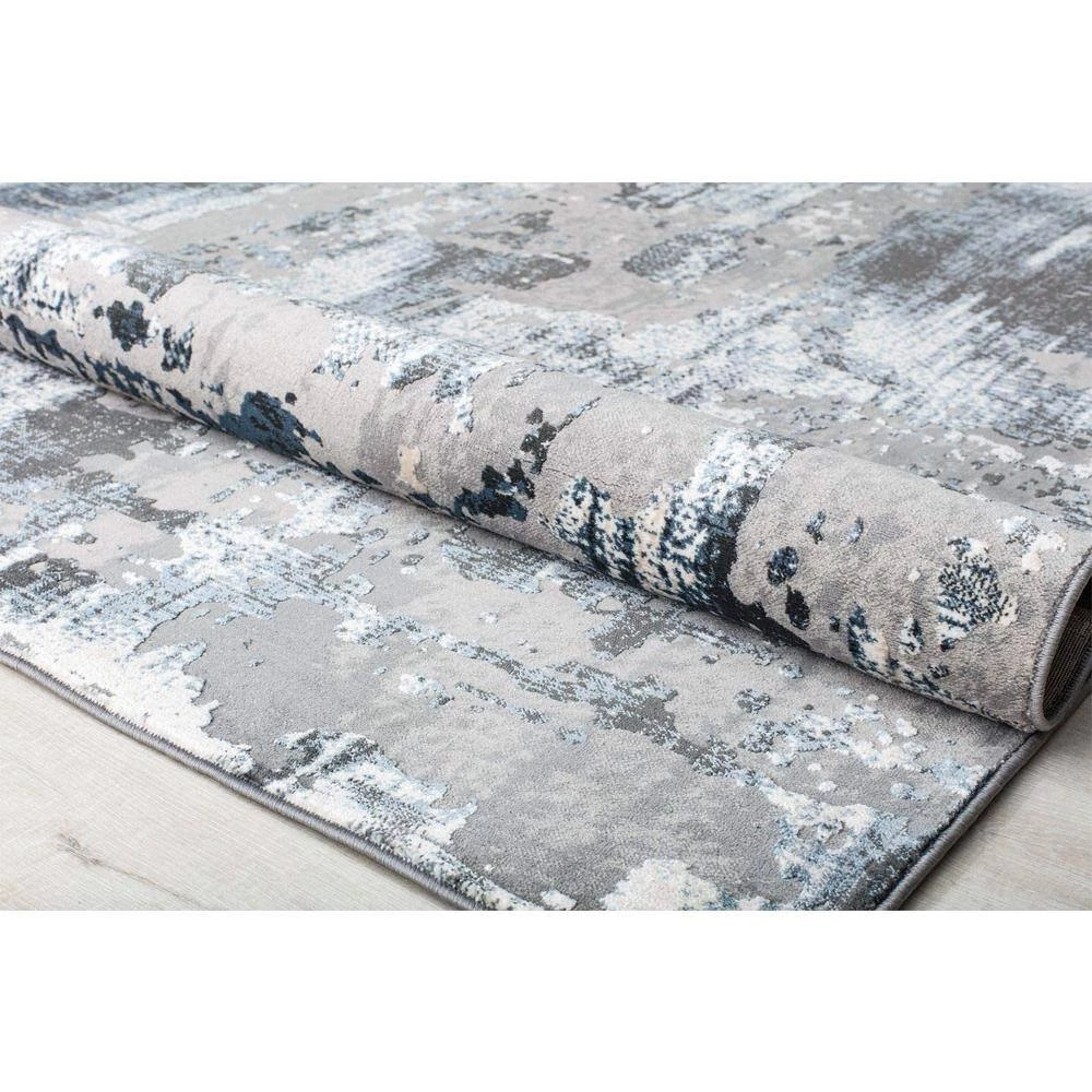 Auden Silver Platinum Gray 5 ft. x 7 ft. Area Rug by CosmoLiving by Cosmopolitan 6 Auden Silver Platinum Gray 5 ft. x 7 ft. Area Rug by CosmoLiving by Cosmopolitan - Image 4