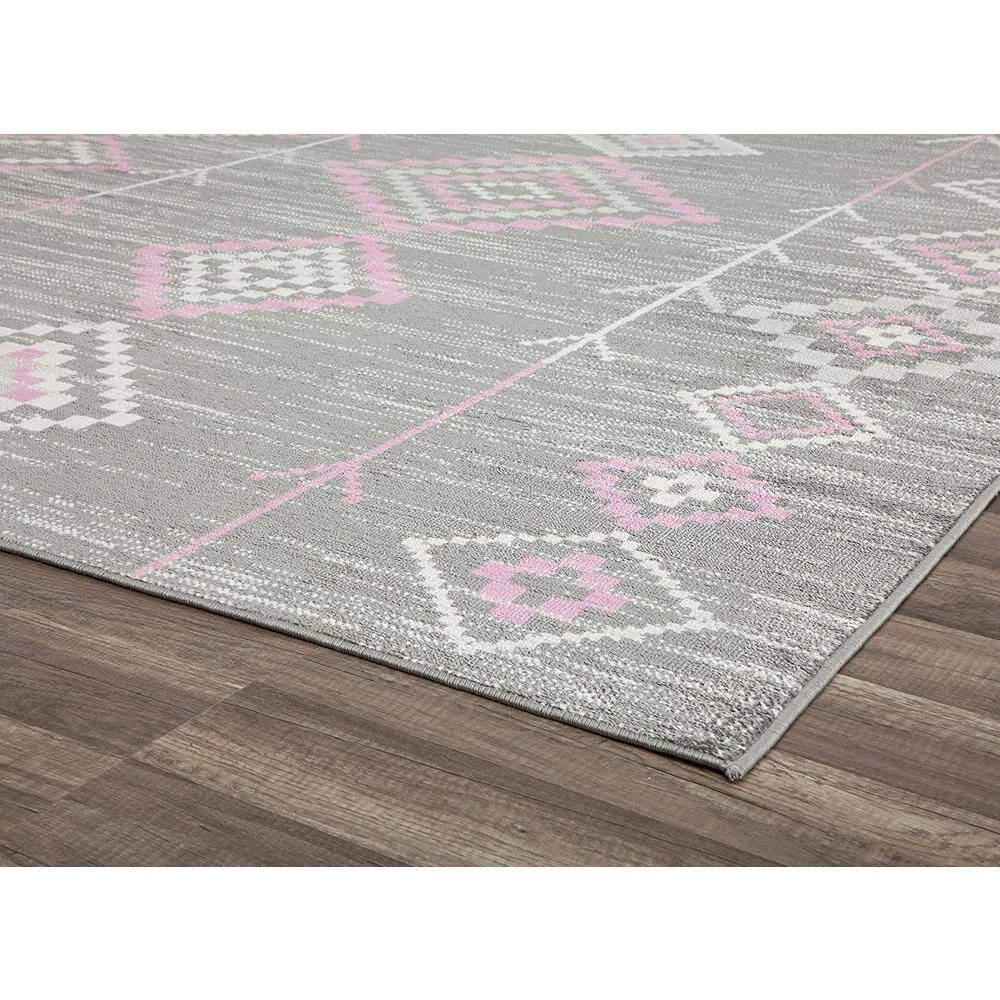 Soleil Native Blush Tribal Gray 8 ft. x 12 ft. Moroccan Area Rug by CosmoLiving by Cosmopolitan 8 Soleil Native Blush Tribal Gray 8 ft. x 12 ft. Moroccan Area Rug by CosmoLiving by Cosmopolitan - Image 6