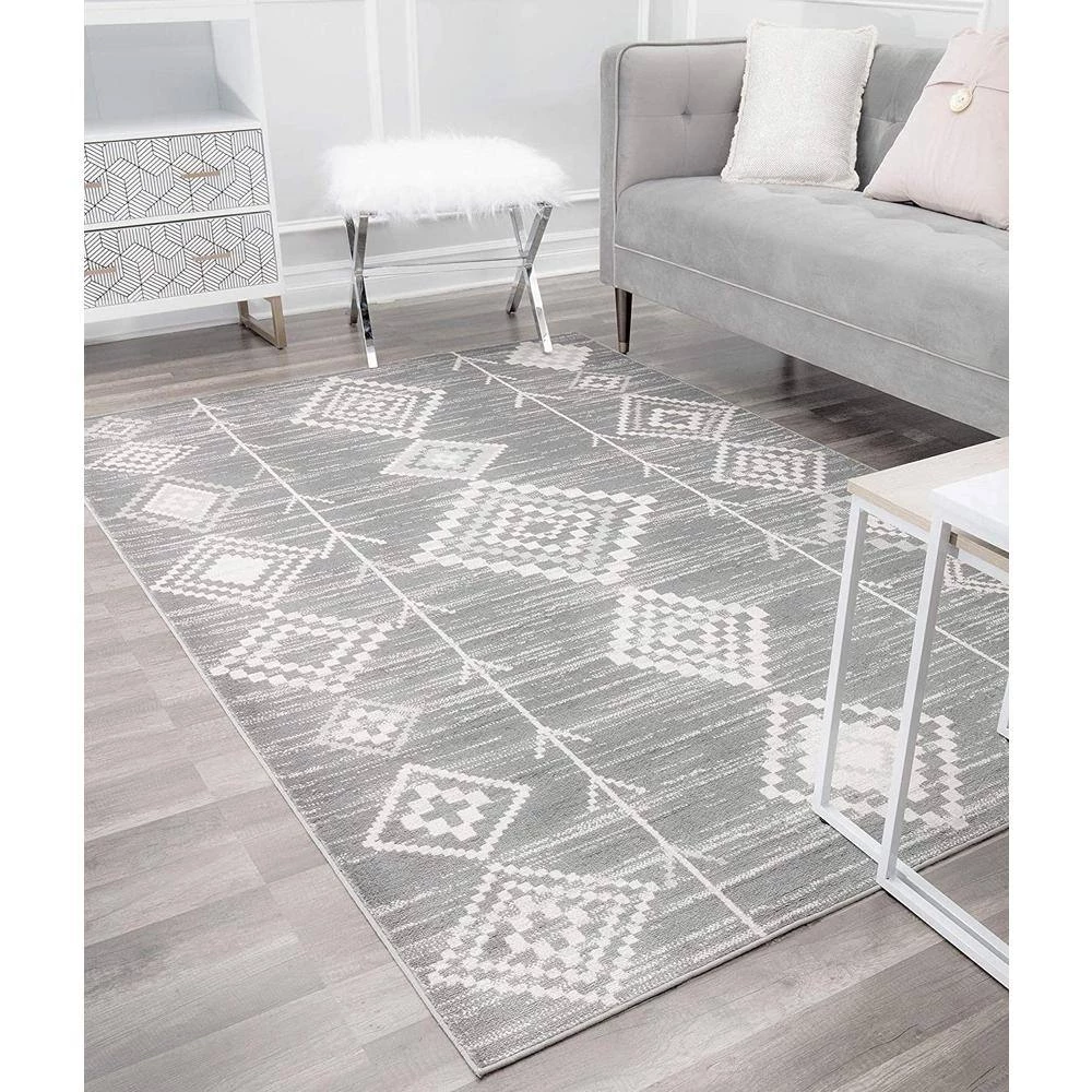 Soleil Native Driftwood Tribal Moroccan Gray 8 ft. x 12 ft. Area Rug by CosmoLiving by Cosmopolitan 7 Soleil Native Driftwood Tribal Moroccan Gray 8 ft. x 12 ft. Area Rug by CosmoLiving by Cosmopolitan - Image 5