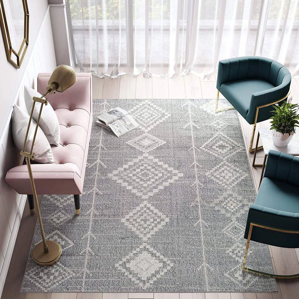 Soleil Native Driftwood Tribal Moroccan Gray 8 ft. x 12 ft. Area Rug by CosmoLiving by Cosmopolitan 4 Soleil Native Driftwood Tribal Moroccan Gray 8 ft. x 12 ft. Area Rug by CosmoLiving by Cosmopolitan - Image 2