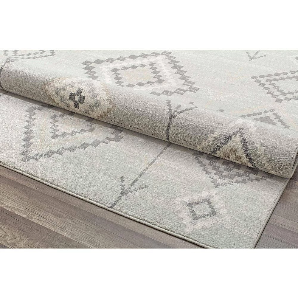 Soleil Native Fog Tribal Gray 8 ft. x 12 ft. Moroccan Area Rug by CosmoLiving by Cosmopolitan 5 Soleil Native Fog Tribal Gray 8 ft. x 12 ft. Moroccan Area Rug by CosmoLiving by Cosmopolitan - Image 3