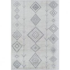 Bodrum Native White Tribal Moroccan 8 ft. x 12 ft. Area Rug by CosmoLiving by Cosmopolitan