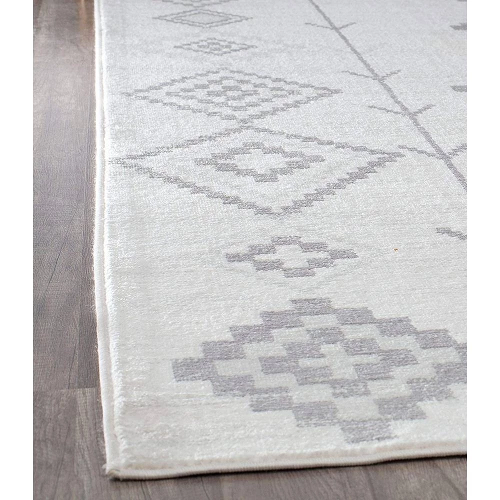 Bodrum Native White Tribal Moroccan 8 ft. x 12 ft. Area Rug by CosmoLiving by Cosmopolitan 6 Bodrum Native White Tribal Moroccan 8 ft. x 12 ft. Area Rug by CosmoLiving by Cosmopolitan - Image 4
