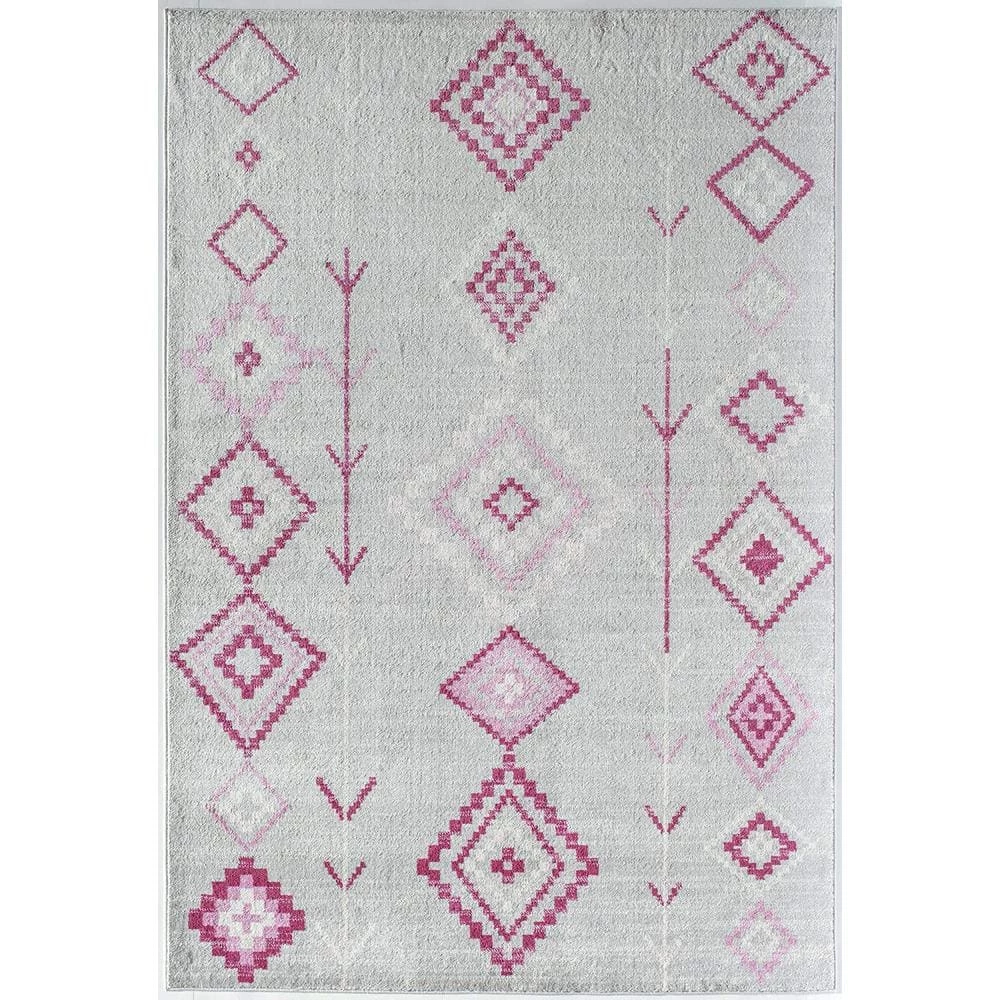 Bodrum Native Fushchia Tribal Moroccan Gray 8 ft. x 12 ft. Area Rug by CosmoLiving by Cosmopolitan 3 Bodrum Native Fushchia Tribal Moroccan Gray 8 ft. x 12 ft. Area Rug by CosmoLiving by Cosmopolitan