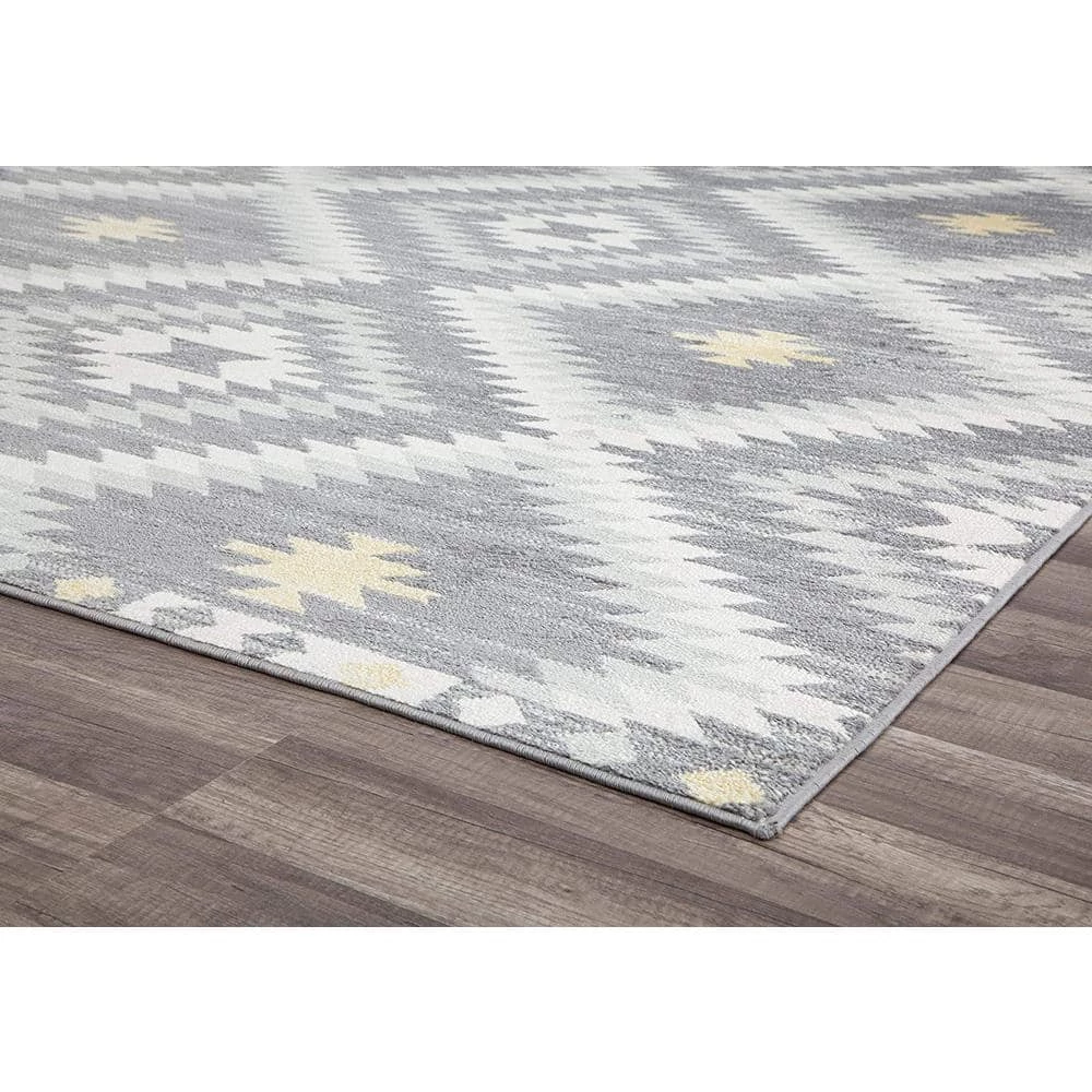 Soleil Kilim Gray 8 ft. x 12 ft. Tribal Moroccan Area Rug by CosmoLiving by Cosmopolitan 8 Soleil Kilim Gray 8 ft. x 12 ft. Tribal Moroccan Area Rug by CosmoLiving by Cosmopolitan - Image 6