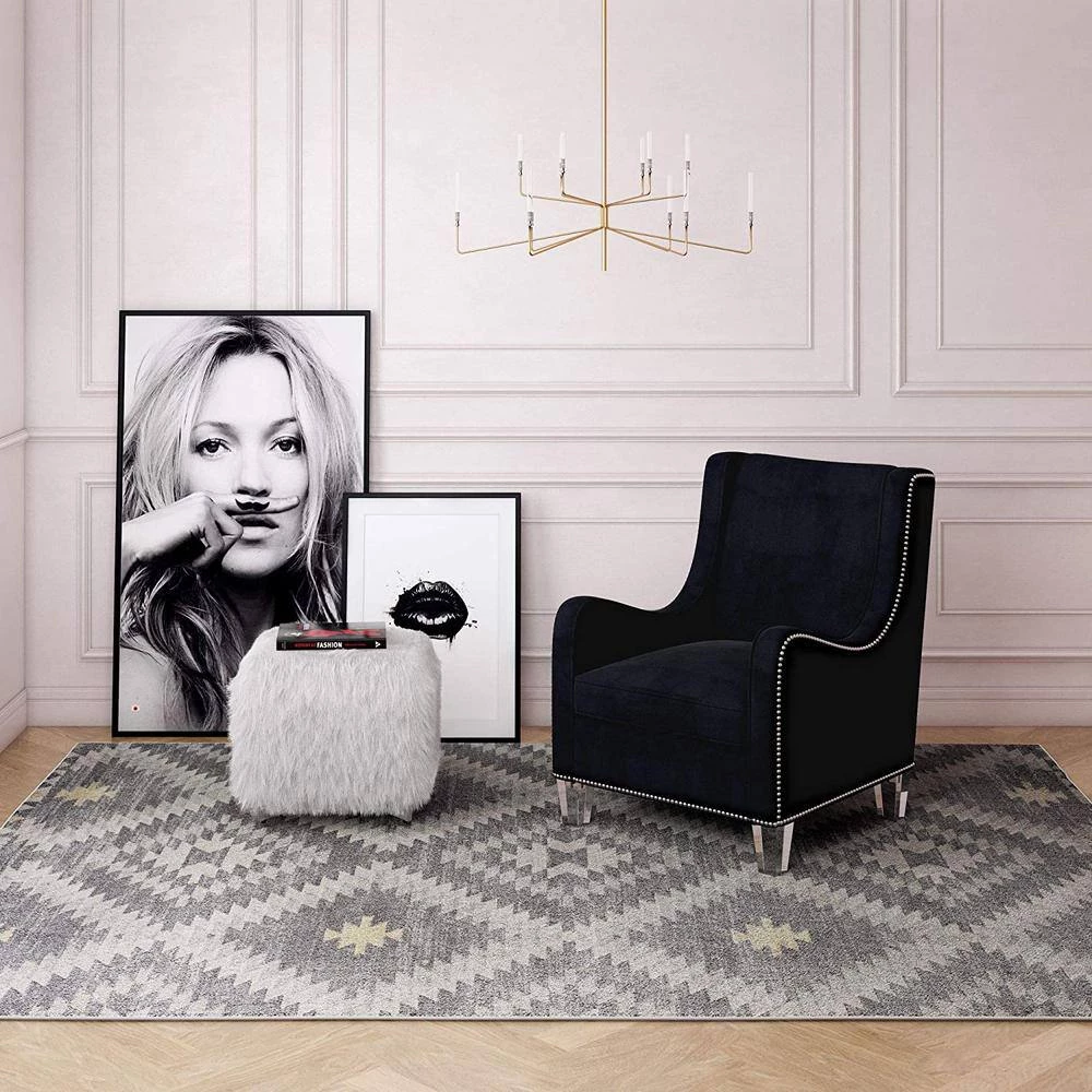 Soleil Kilim Gray 8 ft. x 12 ft. Tribal Moroccan Area Rug by CosmoLiving by Cosmopolitan 4 Soleil Kilim Gray 8 ft. x 12 ft. Tribal Moroccan Area Rug by CosmoLiving by Cosmopolitan - Image 2