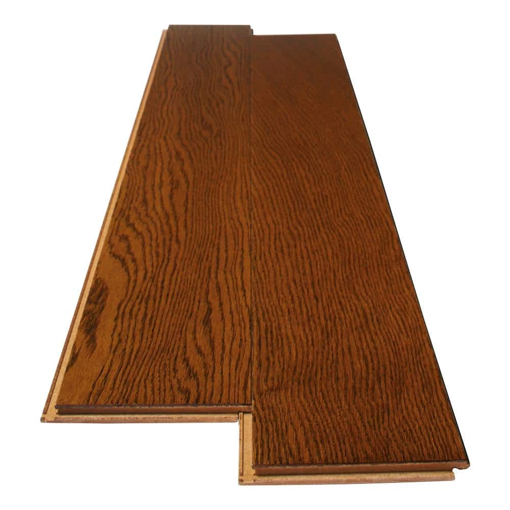 Gunstock Oak 3/8 in. Thick x 5 in. Wide x Varying Length Click Lock Hardwood Flooring (19.686 sq. ft. / case) by HOMELEGEND 5 Gunstock Oak 3/8 in. Thick x 5 in. Wide x Varying Length Click Lock Hardwood Flooring (19.686 sq. ft. / case) by HOMELEGEND - Image 4