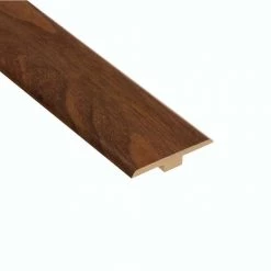 High Gloss Monterrey Walnut 1/4 in. Thick x 1-7/16 in. Wide x 94 in. Length Laminate T-Molding by HOMELEGEND