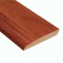 High Gloss Santos Mahogany 1/2 in. Thick x 3-13/16 in. Wide x 94 in. Length Laminate Wall Base Molding by HOMELEGEND