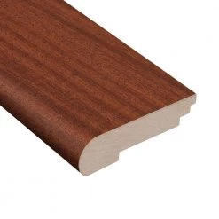 Matte Bailey Mahogany 3/8 in. Thick x 3-1/2 in. Wide x 78 in. Length Stair Nose Molding by HOMELEGEND