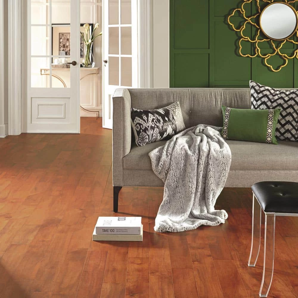 Distressed Bronze Acacia 3/8 in. Tx5 in. W x Varying L Click Lock Exotic Engineered Hardwood Flooring(26.25 sq.ft./case) by HOMELEGEND 4 Distressed Bronze Acacia 3/8 in. Tx5 in. W x Varying L Click Lock Exotic Engineered Hardwood Flooring(26.25 sq.ft./case) by HOMELEGEND - Image 2