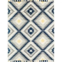 Bodrum Kilim Navy Multi 8 ft. x 10 ft. Area Rug by CosmoLiving by Cosmopolitan