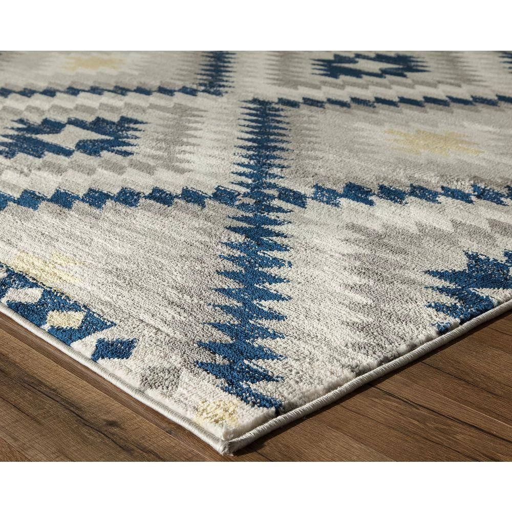 Bodrum Kilim Navy Multi 4 ft. x 6 ft. Area Rug by CosmoLiving by Cosmopolitan 5 Bodrum Kilim Navy Multi 4 ft. x 6 ft. Area Rug by CosmoLiving by Cosmopolitan - Image 3