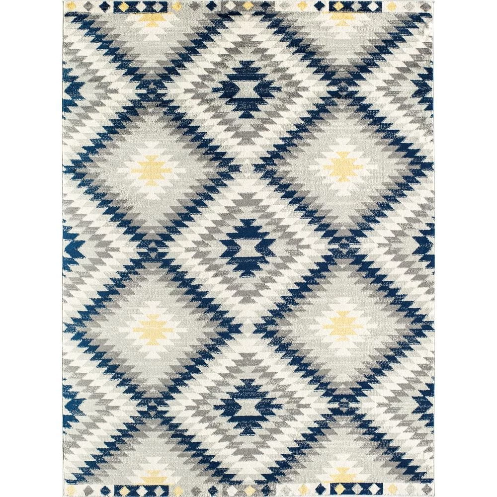 Bodrum Kilim Navy Multi 4 ft. x 6 ft. Area Rug by CosmoLiving by Cosmopolitan 3 Bodrum Kilim Navy Multi 4 ft. x 6 ft. Area Rug by CosmoLiving by Cosmopolitan