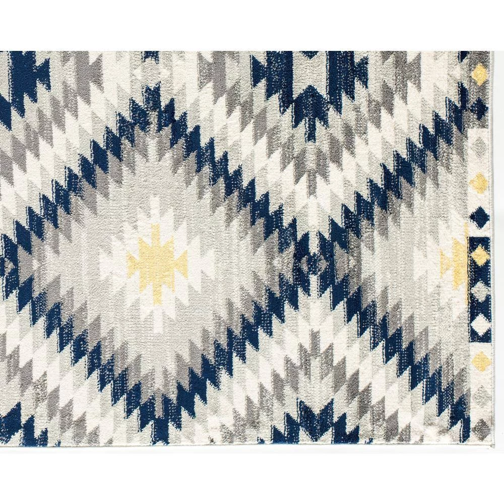Bodrum Kilim Navy Multi 4 ft. x 6 ft. Area Rug by CosmoLiving by Cosmopolitan 7 Bodrum Kilim Navy Multi 4 ft. x 6 ft. Area Rug by CosmoLiving by Cosmopolitan - Image 5