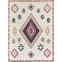 Bodrum Sahara Ivory Multi 4 ft. x 6 ft. Area Rug by CosmoLiving by Cosmopolitan