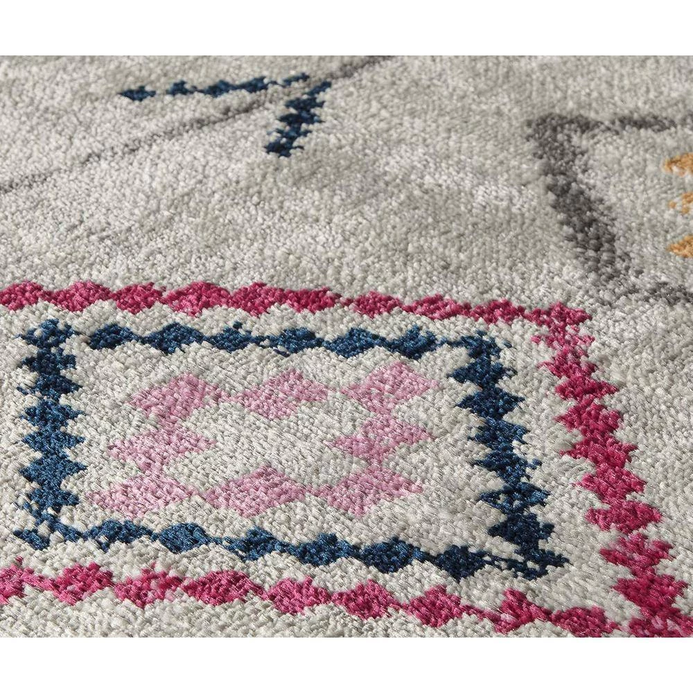 Bodrum Native Grey Multi 2 ft. x 6 ft. Area Rug by CosmoLiving by Cosmopolitan 7 Bodrum Native Grey Multi 2 ft. x 6 ft. Area Rug by CosmoLiving by Cosmopolitan - Image 5