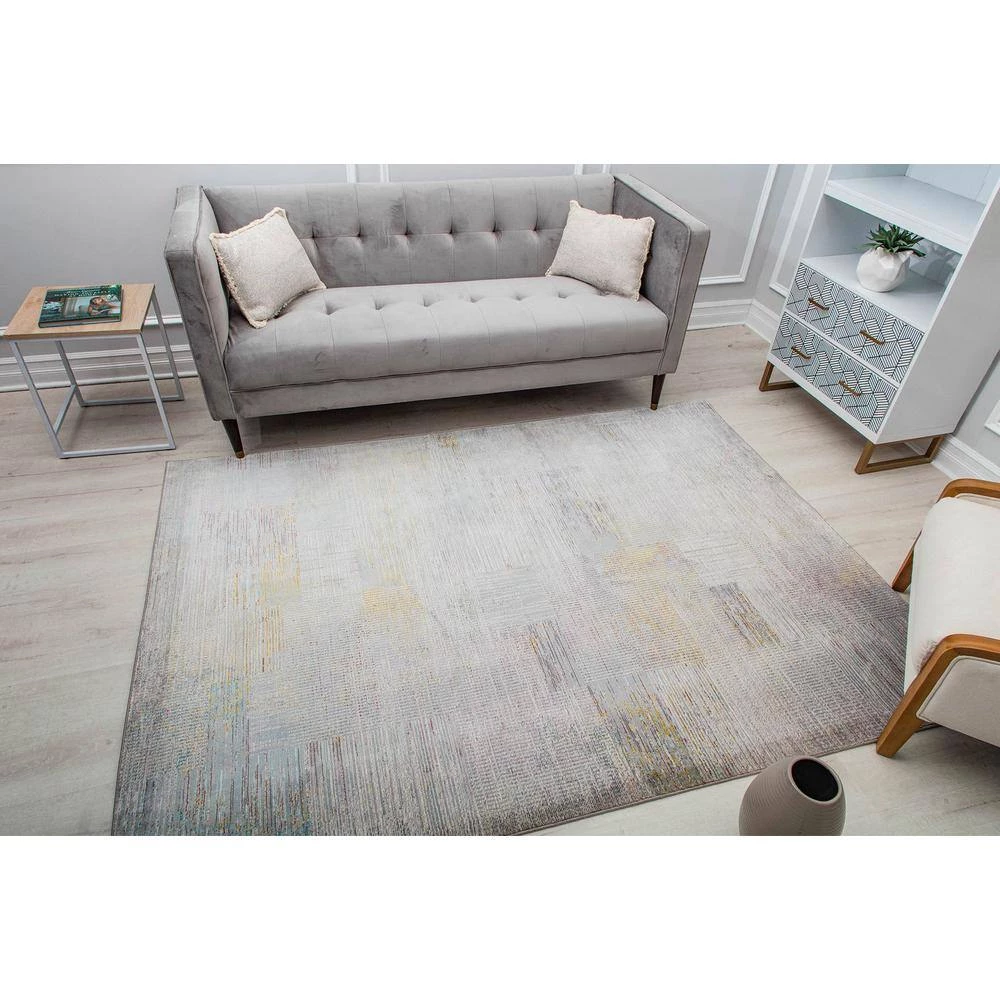 Revere Pewter Multi-Colored 5 ft. x 7 ft. Contemporary Area Rug by CosmoLiving by Cosmopolitan 4 Revere Pewter Multi-Colored 5 ft. x 7 ft. Contemporary Area Rug by CosmoLiving by Cosmopolitan - Image 2