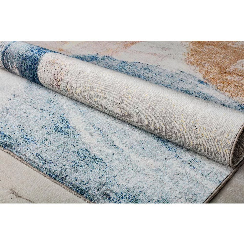 Smokey Multi-Colored 8 ft. x 10 ft. Contemporary Area Rug by CosmoLiving by Cosmopolitan 4 Smokey Multi-Colored 8 ft. x 10 ft. Contemporary Area Rug by CosmoLiving by Cosmopolitan - Image 2