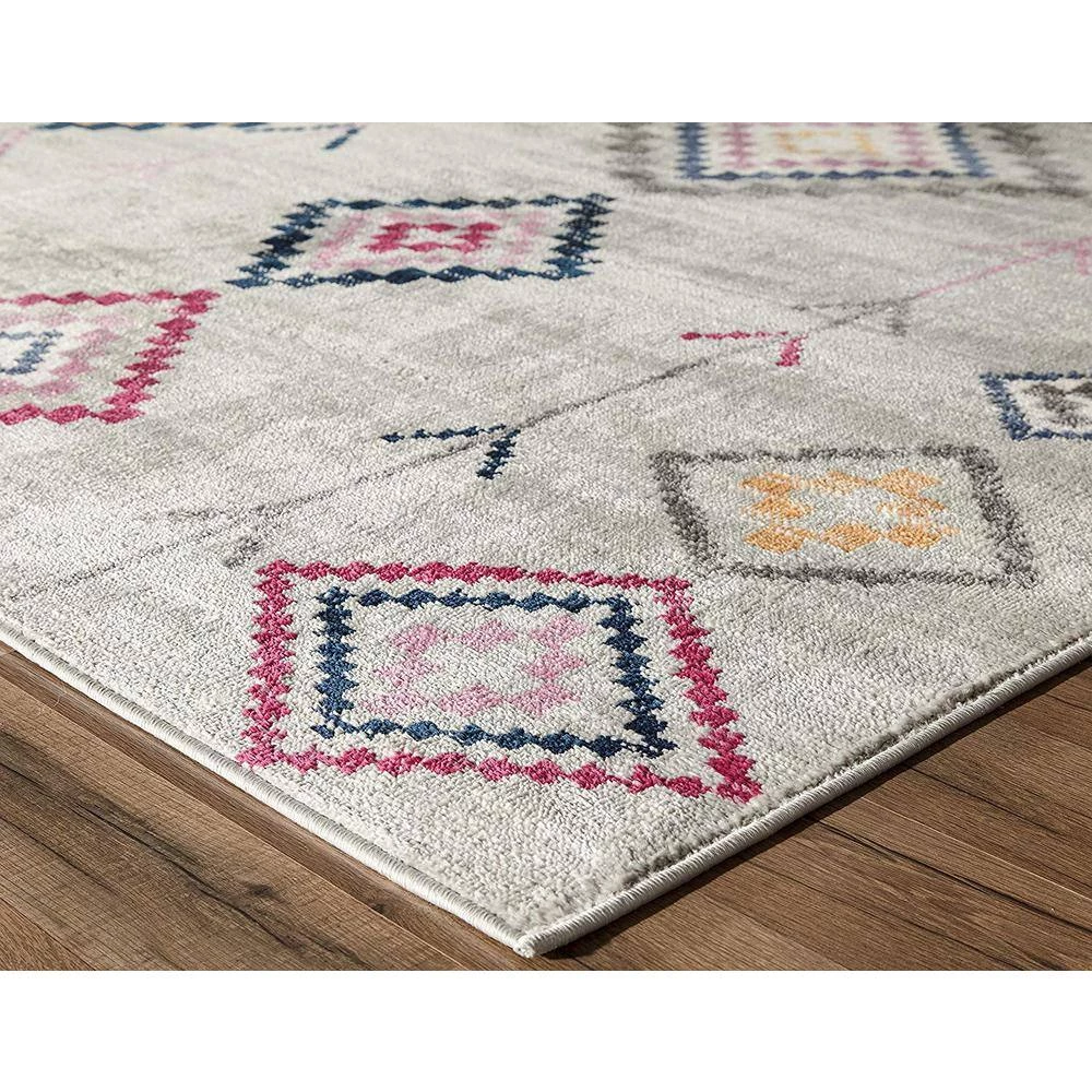 Bodrum Native Grey Multi 2 ft. x4 ft. Area Rug by CosmoLiving by Cosmopolitan 5 Bodrum Native Grey Multi 2 ft. x4 ft. Area Rug by CosmoLiving by Cosmopolitan - Image 3