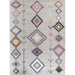 Bodrum Native Grey Multi 2 ft. x4 ft. Area Rug by CosmoLiving by Cosmopolitan