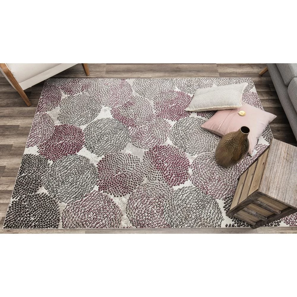 Celine Bloom Pink 5 ft. x 7 ft. Area Rug by CosmoLiving by Cosmopolitan 6 Celine Bloom Pink 5 ft. x 7 ft. Area Rug by CosmoLiving by Cosmopolitan - Image 4