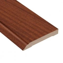 Matte Bailey Mahogany 1/2 in. Thick x 3-1/2 in. Wide x 94 in. Length Wall Base Molding by HOMELEGEND