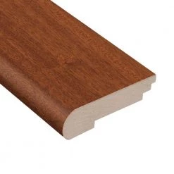 Cimarron Mahogany 3/8 in. Thick x 3-1/2 in. Wide x 78 in. Length Stair Nose Molding by HOMELEGEND
