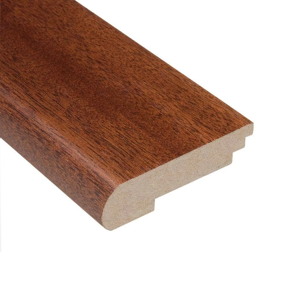 Mahogany Natural 3/4 in. Thick x 3-3/8 in. Wide x 78 in. Length Stair Nose Molding by HOMELEGEND 3 Mahogany Natural 3/4 in. Thick x 3-3/8 in. Wide x 78 in. Length Stair Nose Molding by HOMELEGEND