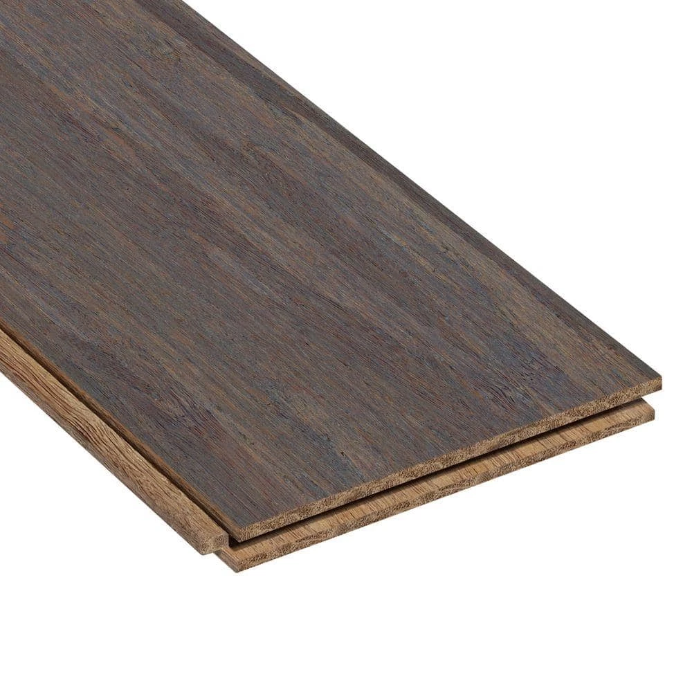 Strand Woven Mystic Grey 1/2 in. Thick x 5-3/16 in. Wide x 72-1/20 in. Length Solid Bamboo Flooring (26 sq. ft. / case) by HOMELEGEND 4 Strand Woven Mystic Grey 1/2 in. Thick x 5-3/16 in. Wide x 72-1/20 in. Length Solid Bamboo Flooring (26 sq. ft. / case) by HOMELEGEND - Image 2