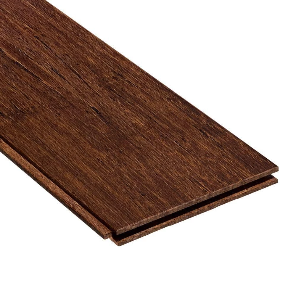 Strand Woven Sapelli 9/16 in. Thick x 4-3/4 in. Wide x 36 in. Length Solid T&G Bamboo Flooring (19 sq. ft. / case) by HOMELEGEND 4 Strand Woven Sapelli 9/16 in. Thick x 4-3/4 in. Wide x 36 in. Length Solid T&G Bamboo Flooring (19 sq. ft. / case) by HOMELEGEND - Image 2