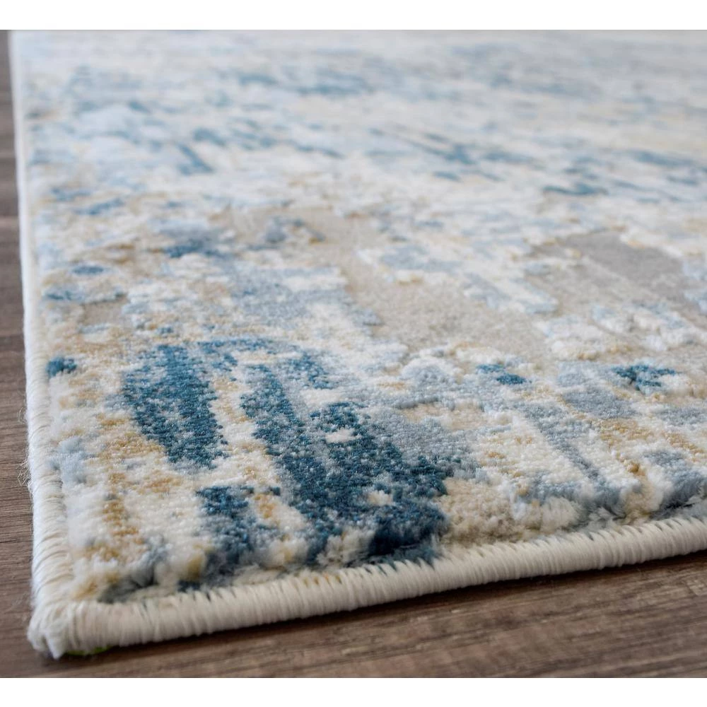 Auden Gold Foil White 5 ft. x 7 ft. Area Rug by CosmoLiving by Cosmopolitan 7 Auden Gold Foil White 5 ft. x 7 ft. Area Rug by CosmoLiving by Cosmopolitan - Image 5