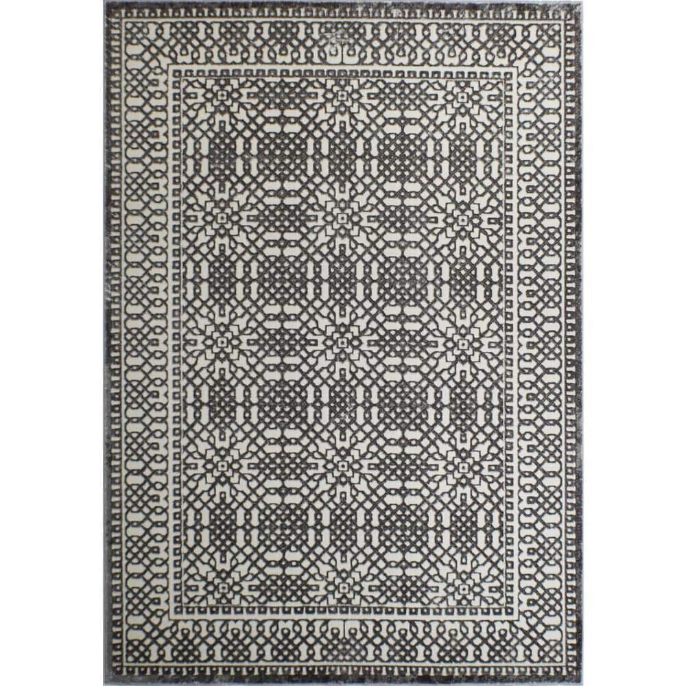 Hazel Helena Sterling Vintage White 8 ft. x 10 ft. Area Rug by CosmoLiving by Cosmopolitan 3 Hazel Helena Sterling Vintage White 8 ft. x 10 ft. Area Rug by CosmoLiving by Cosmopolitan