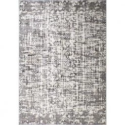 Willow Laurel Royal Silk White 5 ft. x 7 ft. Geometric Vintage Area Rug by CosmoLiving by Cosmopolitan