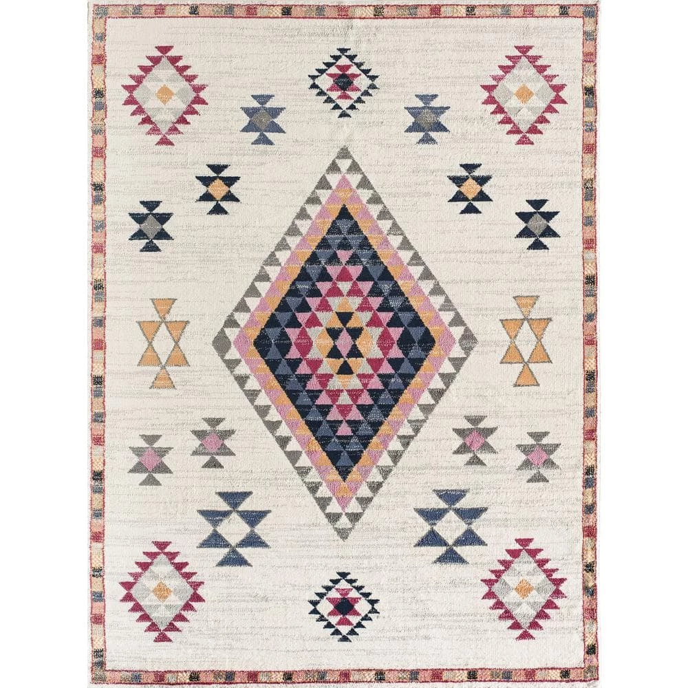 Bodrum Soleil Sahara White 8 ft. x 12 ft. Tribal Moroccan Area Rug by CosmoLiving by Cosmopolitan 3 Bodrum Soleil Sahara White 8 ft. x 12 ft. Tribal Moroccan Area Rug by CosmoLiving by Cosmopolitan