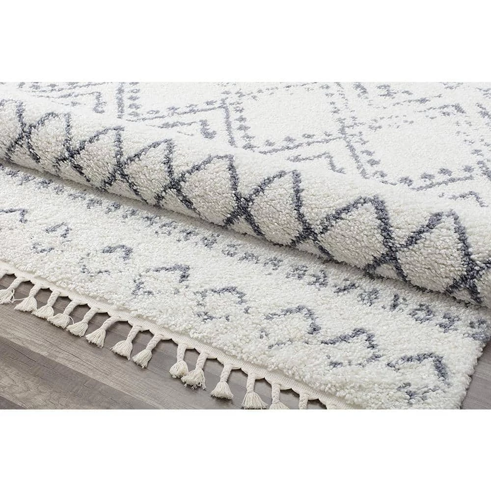 Mason Shag Shadow Gray 5 ft. x 7 ft. Rectangle Oriental Polypropylene Area Rug by CosmoLiving by Cosmopolitan 6 Mason Shag Shadow Gray 5 ft. x 7 ft. Rectangle Oriental Polypropylene Area Rug by CosmoLiving by Cosmopolitan - Image 4