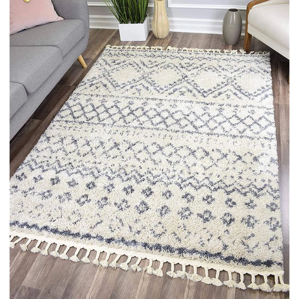 Mason Shag Shadow White 8 ft. x 10 ft. Area Rug by CosmoLiving by Cosmopolitan 4 Mason Shag Shadow White 8 ft. x 10 ft. Area Rug by CosmoLiving by Cosmopolitan - Image 2