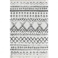 Mason Shag Whisper White 5 ft. x 7 ft. Area Rug by CosmoLiving by Cosmopolitan