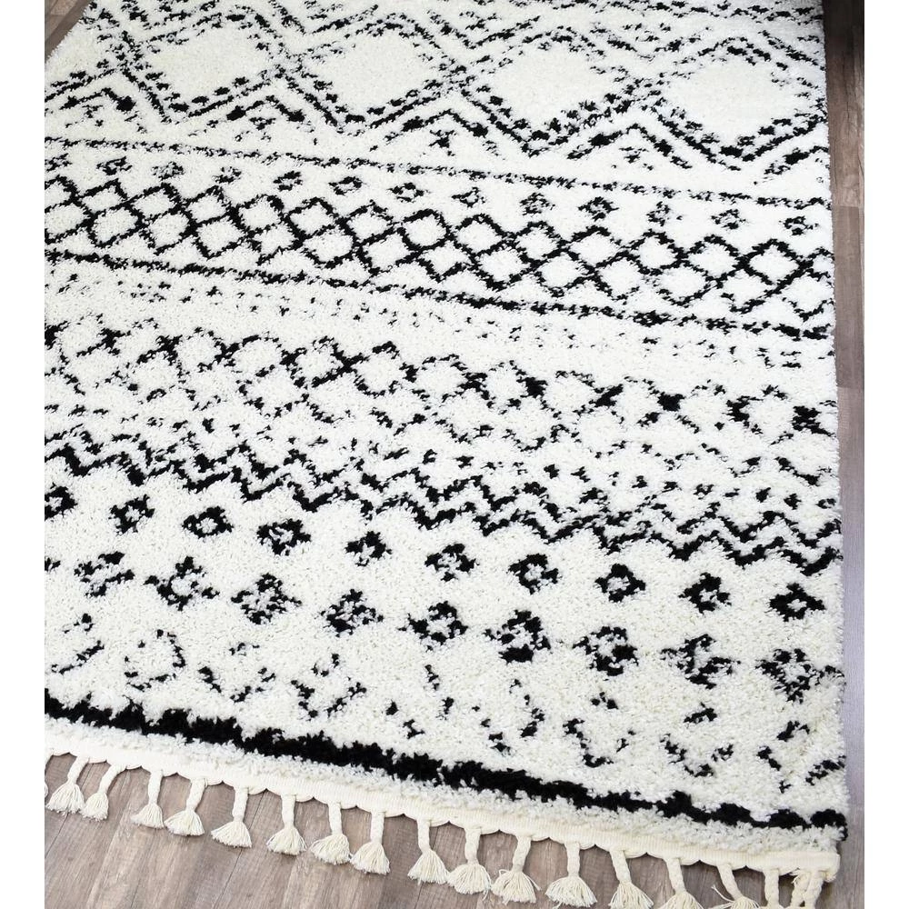 Mason Shag Whisper White 5 ft. x 7 ft. Area Rug by CosmoLiving by Cosmopolitan 7 Mason Shag Whisper White 5 ft. x 7 ft. Area Rug by CosmoLiving by Cosmopolitan - Image 5