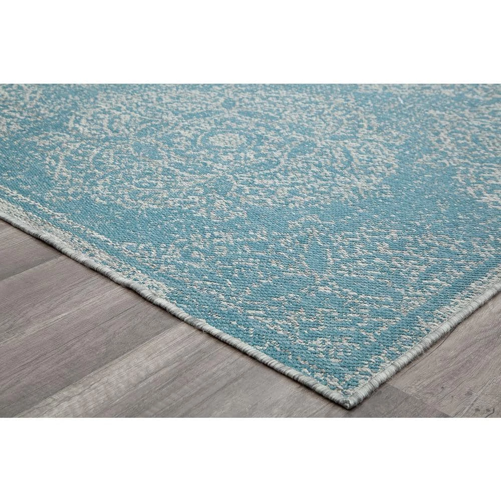 Villa Veranda Icy Blossom White Transitional Abstract 5 ft. x 7 ft. Area Rug by CosmoLiving by Cosmopolitan 5 Villa Veranda Icy Blossom White Transitional Abstract 5 ft. x 7 ft. Area Rug by CosmoLiving by Cosmopolitan - Image 3