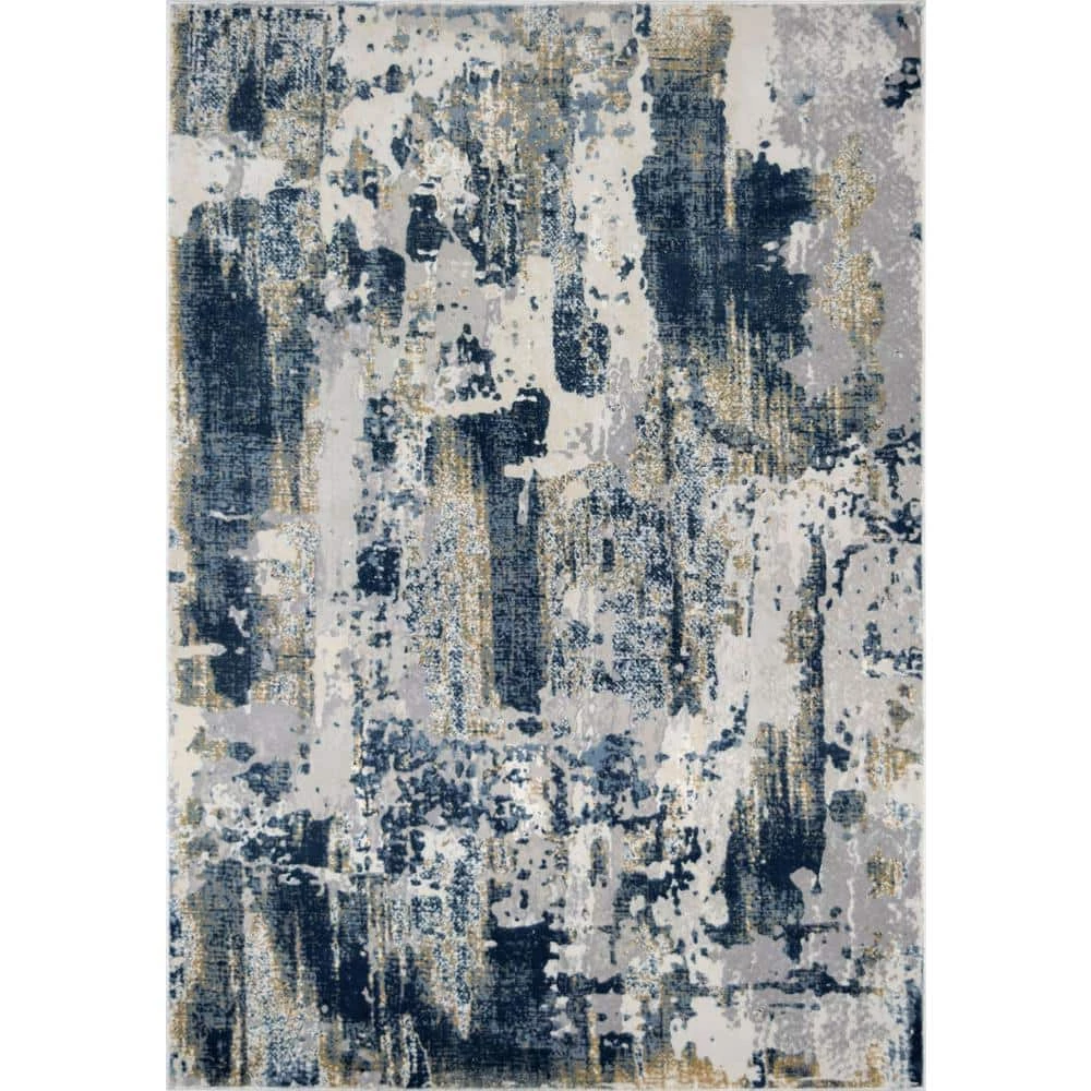 Auden Astor Sapphire White 9 ft. x 12 ft. Transitional Abstract Area Rug by CosmoLiving by Cosmopolitan 7 Auden Astor Sapphire White 9 ft. x 12 ft. Transitional Abstract Area Rug by CosmoLiving by Cosmopolitan - Image 5