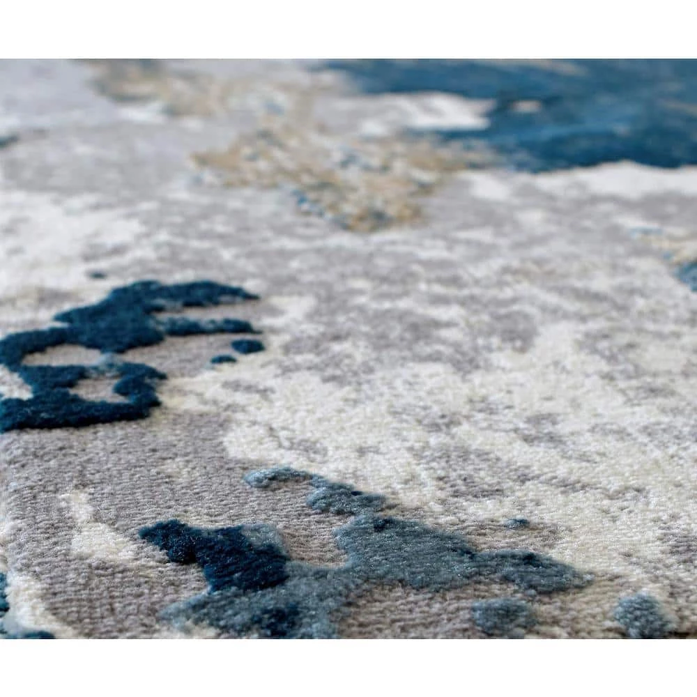 Auden Astor Sapphire White 9 ft. x 12 ft. Transitional Abstract Area Rug by CosmoLiving by Cosmopolitan 6 Auden Astor Sapphire White 9 ft. x 12 ft. Transitional Abstract Area Rug by CosmoLiving by Cosmopolitan - Image 4