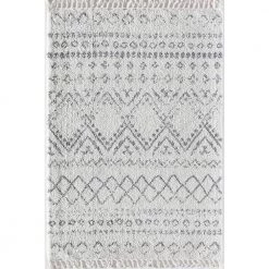 Mason Shag Shadow White 2 ft. x 8 ft. Area Rug by CosmoLiving by Cosmopolitan