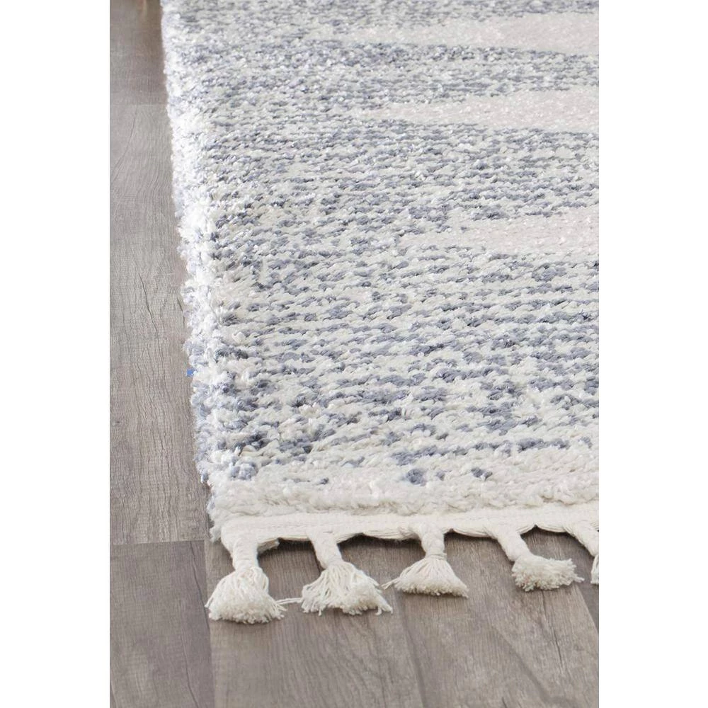 Mason Shag Heath White 2 ft. x 4 ft. Area Rug by CosmoLiving by Cosmopolitan 6 Mason Shag Heath White 2 ft. x 4 ft. Area Rug by CosmoLiving by Cosmopolitan - Image 4
