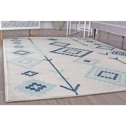 Soleil Native Ice White 8 ft. x 12 ft. Tribal Moroccan Area Rug by CosmoLiving by Cosmopolitan -HOMELEGEND Sales white cosmoliving by cosmopolitan area rugs ra30452 4f 1000