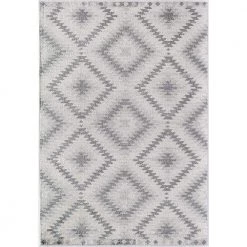 Soleil Kilim Silver White 8 ft. x 12 ft. Tribal Moroccan Area Rug by CosmoLiving by Cosmopolitan