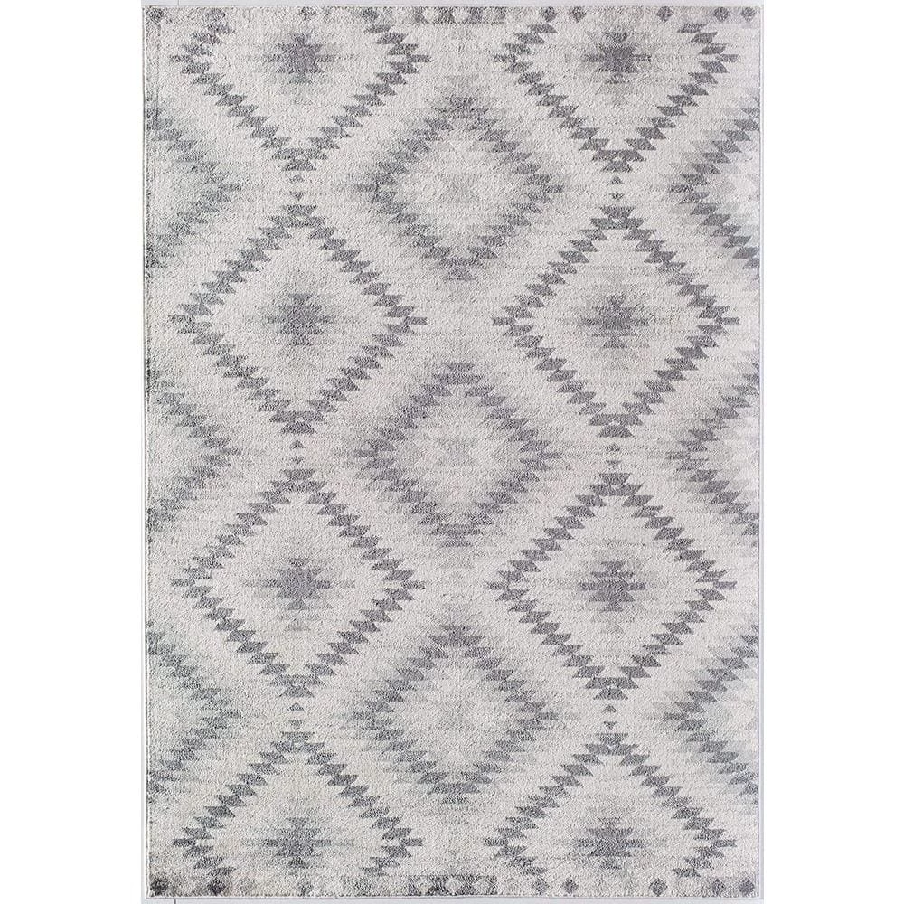 Soleil Kilim Silver White 8 ft. x 12 ft. Tribal Moroccan Area Rug by CosmoLiving by Cosmopolitan 3 Soleil Kilim Silver White 8 ft. x 12 ft. Tribal Moroccan Area Rug by CosmoLiving by Cosmopolitan