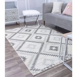 Soleil Kilim White Tribal Moroccan 8 ft. x 12 ft. Area Rug by CosmoLiving by Cosmopolitan -HOMELEGEND Sales white cosmoliving by cosmopolitan area rugs ra30479 4f 1000