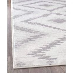 Soleil Kilim White Tribal Moroccan 8 ft. x 12 ft. Area Rug by CosmoLiving by Cosmopolitan -HOMELEGEND Sales white cosmoliving by cosmopolitan area rugs ra30479 c3 1000